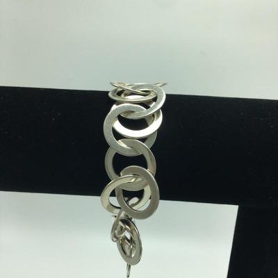 Lot 60 - Coral Pendant Necklace & Sterling Circle Bracelet 
