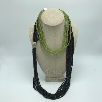 Lot 74 - Silpada Black Seed and Peridot Necklaces