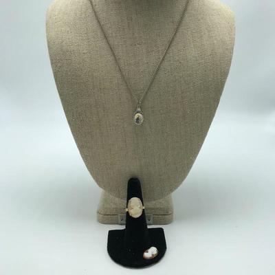 Lot 79 - Two Cameos and Ship Pendant