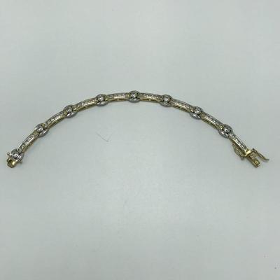 Lot 81 - Two Chains and a Sparkly Bracelet Marked 925