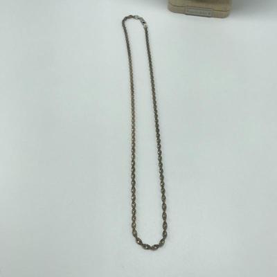 Lot 81 - Two Chains and a Sparkly Bracelet Marked 925