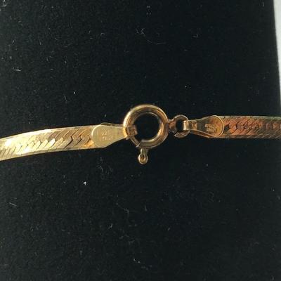 Lot 81 - Two Chains and a Sparkly Bracelet Marked 925