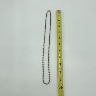 Lot 81 - Two Chains and a Sparkly Bracelet Marked 925
