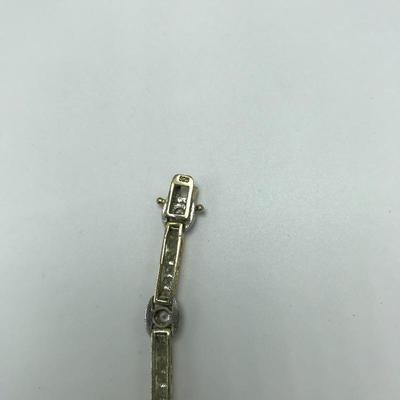 Lot 81 - Two Chains and a Sparkly Bracelet Marked 925