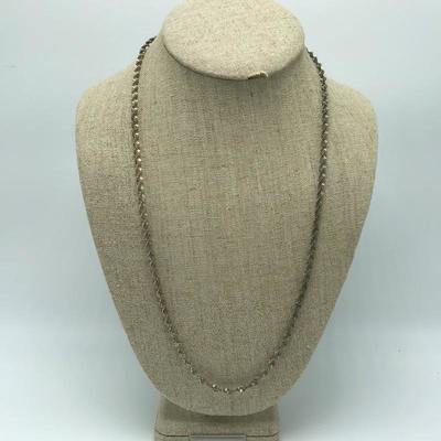 Lot 81 - Two Chains and a Sparkly Bracelet Marked 925