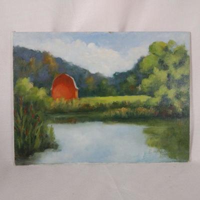 The Red Barn Oil Painting