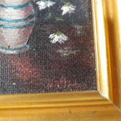 Miniature Bouquet Oil Paintings