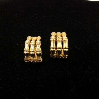 Lot 83 - 14k Gold Earrings - Four pairs