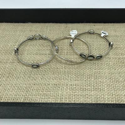 Lot 86 - Mother of Pearl Sterling Bangles