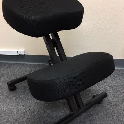 Lot 1029: Black Upholstery Knee Chair
