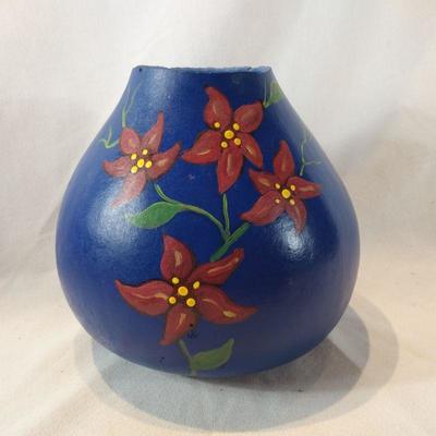 Hand Painted Gourd Vase