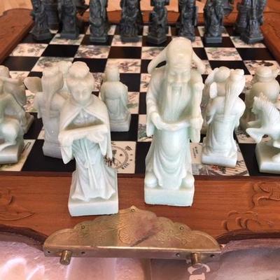 Lot 1064: Jade Chess Set, Another View