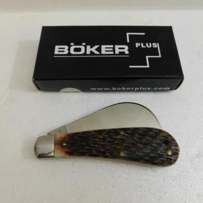 John Deere Logo Boker Plus Hawk Bill Pocket Knife