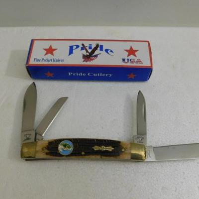 BASS Logo Pride Cutlery Four Blade Congress Pocket Knife