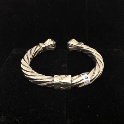 Lot 92 - Sterling Bracelet & Citrine Earrings 