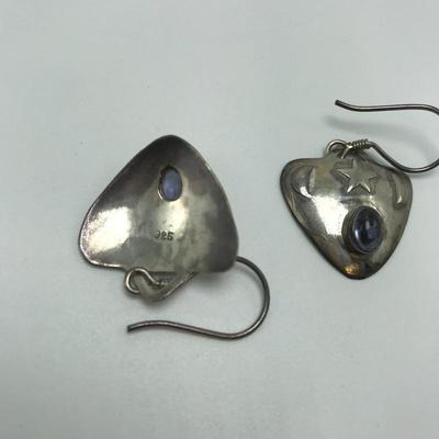 Lot 95 - Earrings and Pin with Jewels - 925