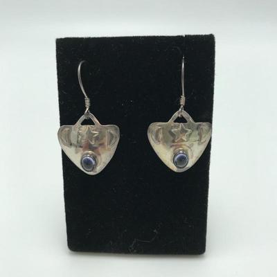 Lot 95 - Earrings and Pin with Jewels - 925