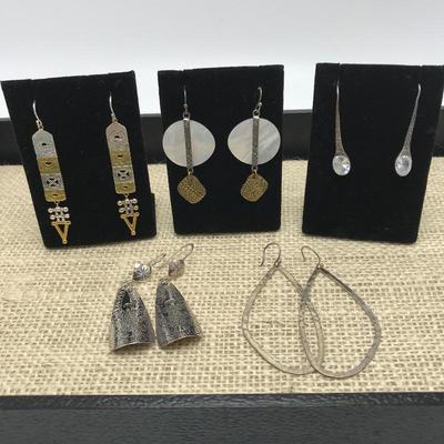 Lot 98 - Five Silpada Sterling Earring Pairs