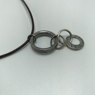 Lot 99 - Leather with Pendant and Green Stone Necklace
