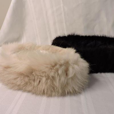 Pair of Real Fur Ring Scarves Neck Warmers