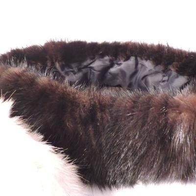 Pair of Real Fur Ring Scarves Neck Warmers