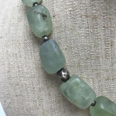 Lot 100 - Silpada Prehnite Necklace and Sterling Bracelet 