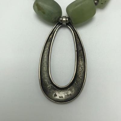 Lot 100 - Silpada Prehnite Necklace and Sterling Bracelet 