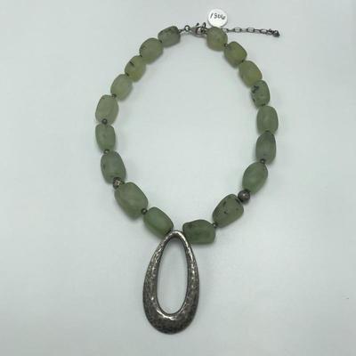 Lot 100 - Silpada Prehnite Necklace and Sterling Bracelet 
