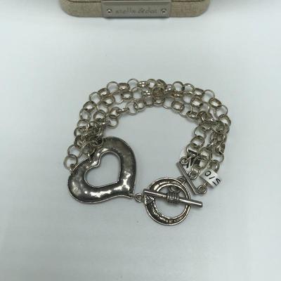 Lot 100 - Silpada Prehnite Necklace and Sterling Bracelet 