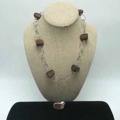 Lot 101 - Wooden Accented Silpada Jewelry 