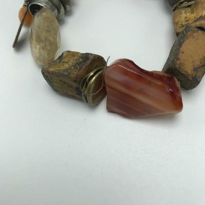 Lot 102 - Heat Wave Stretch Bracelet and Moroccan Sunset Necklace
