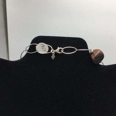 Lot 118 - Sterling & Wood Necklace and Bracelet