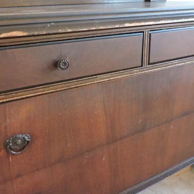 Antique Chest of Drawers with Mirror