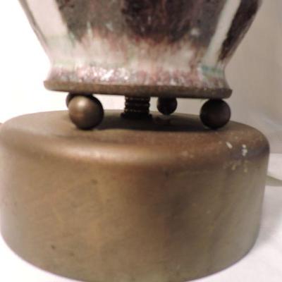 Pair of Mid-Century Glazed Ceramic Lamps