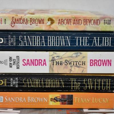 8 Books by Sandra Brown: 5 Paperback & 3 Hardcover: Above & Beyond -to- Standoff