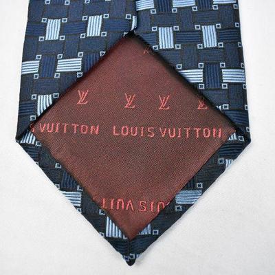 Men's Silk Tie, Navy & Light Blue. Louis Vuitton Replica (not authentic)