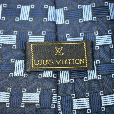 Men's Silk Tie, Navy & Light Blue. Louis Vuitton Replica (not authentic)