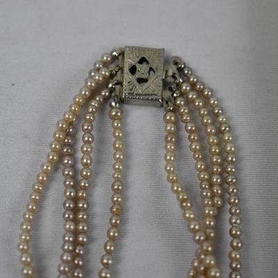 3 Vintage Faux Pearl Necklaces