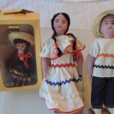 Collection of Dolls from Mexico and Columbia