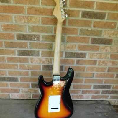 Fender Strat Starcaster Electric Guitar with Whammy Bar and Bag