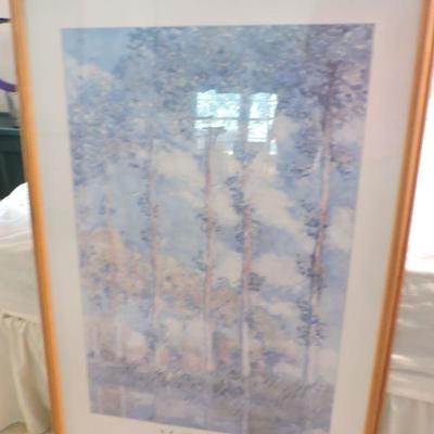 Framed Monet Poplars