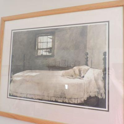 Framed Andrew Wyeth - Master Bedroom