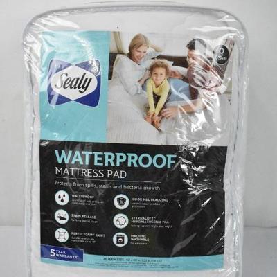 Sealy Waterproof Mattress Pad, Queen - New