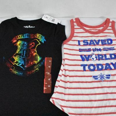 Kids Shirts: Harry Potter XS & Saved The World XS (Girls) - New