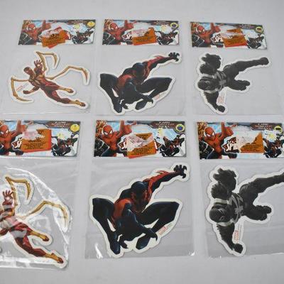 6 Jumbo Scratch & Sniff Stickers Ultimate Spiderman - New
