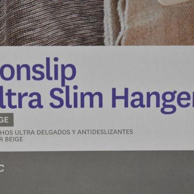 BH&G Non Slip Ultra Slim Hangers, Beige, 30 Piece Set - New