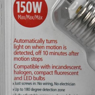 Motion Activated Light Control, Transformer, & Halogen Flood Light Bulbs - New