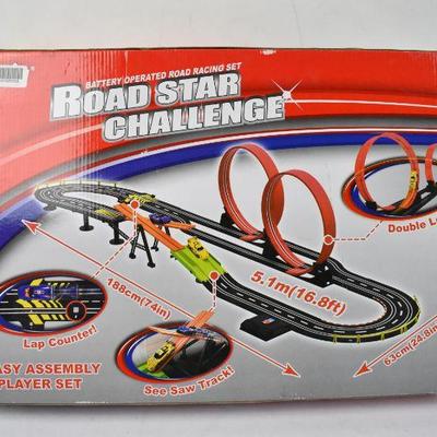 Battery Operated Road Racing Set Road Star Challenge by Artin - New