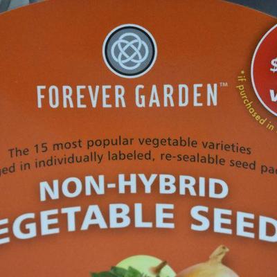 1 lb Vegetable Seeds. Forever Garden, Non-Hybrid - New