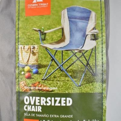 Oversized Camp Chair by Ozark Trail, Blue & Gray - New